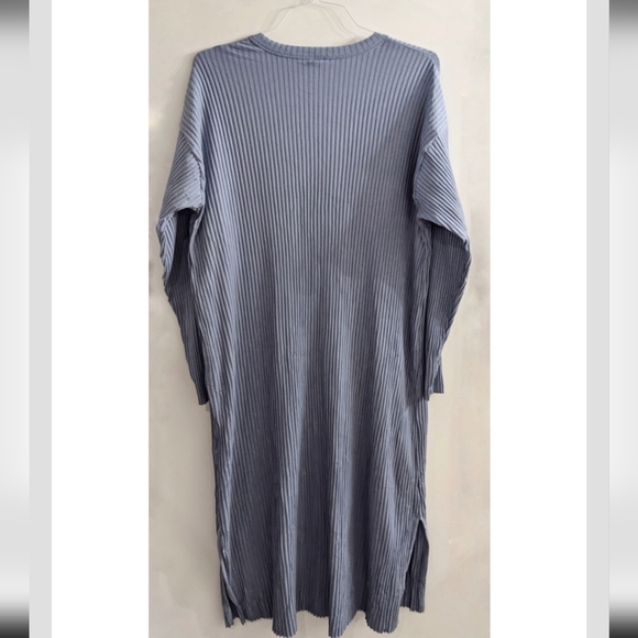 NWT KOTN | Women's Midi Ribbed Cardigan in Stone Blue - Picture 5 of 10